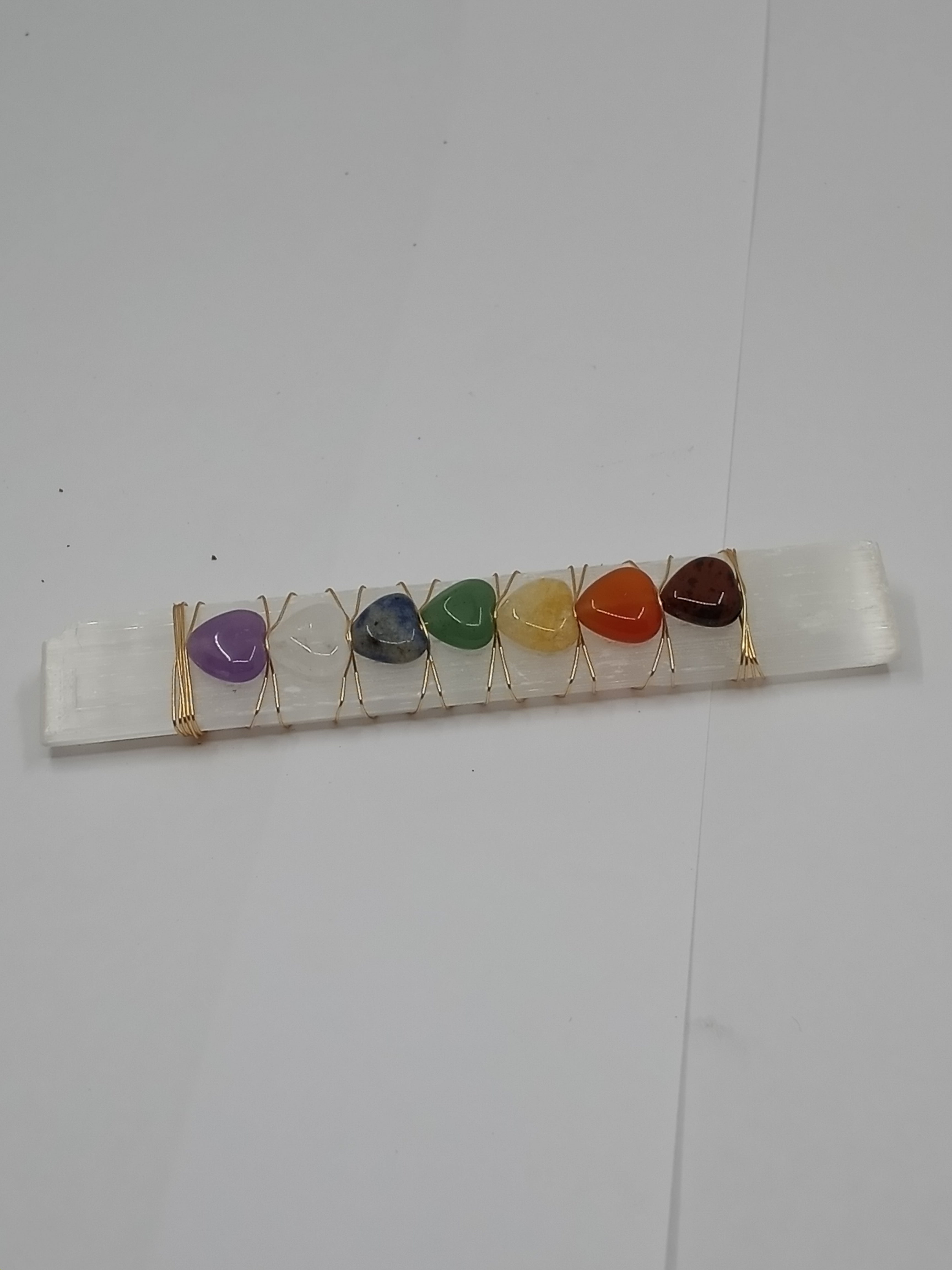 Selenite and Chakra Stone Necklace – Rocks and Gems Canada