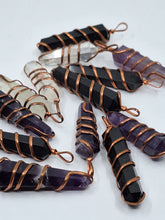 Load image into Gallery viewer, Copper Wire Wrap Healing Stone Pendants Assorted Each
