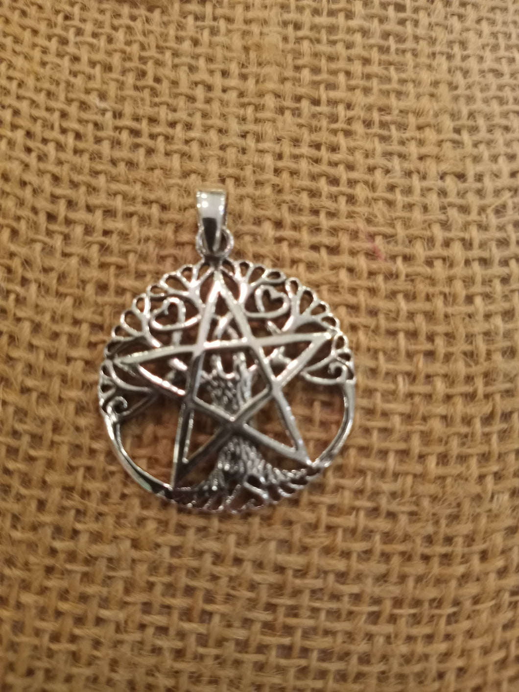 Tree of Life Pentagram Sterling Silver Pendant