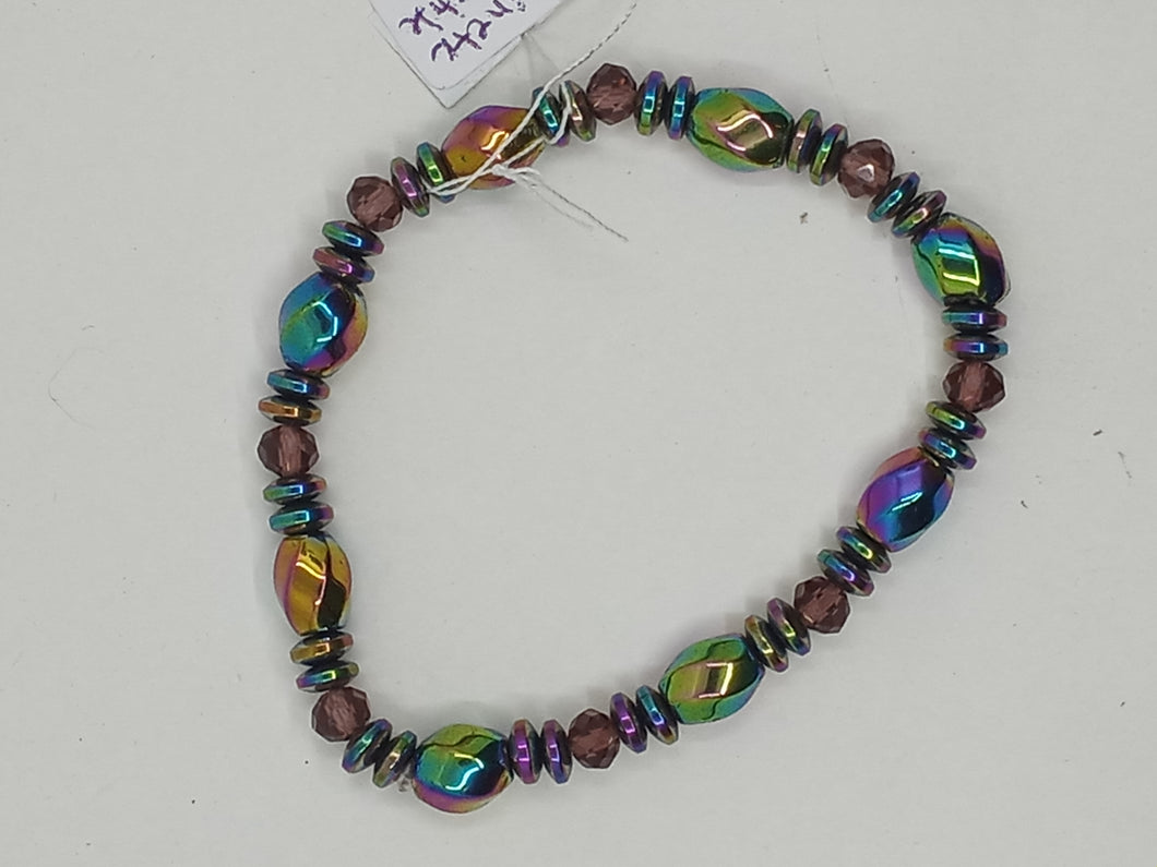 Magnetic Rainbow Hematite Bracelet