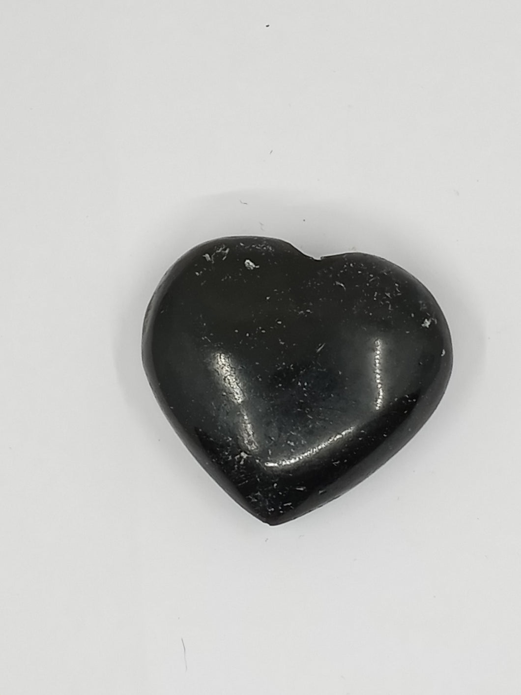 Tourmaline Black Puffy Heart