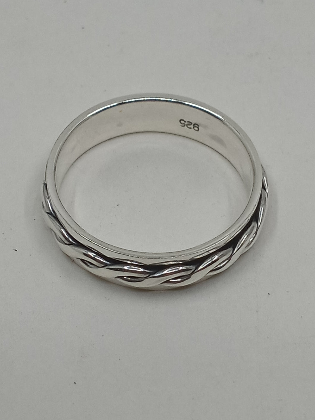 Style 43 Spinning Meditation Anxiety Ring .925 Sterling Silver