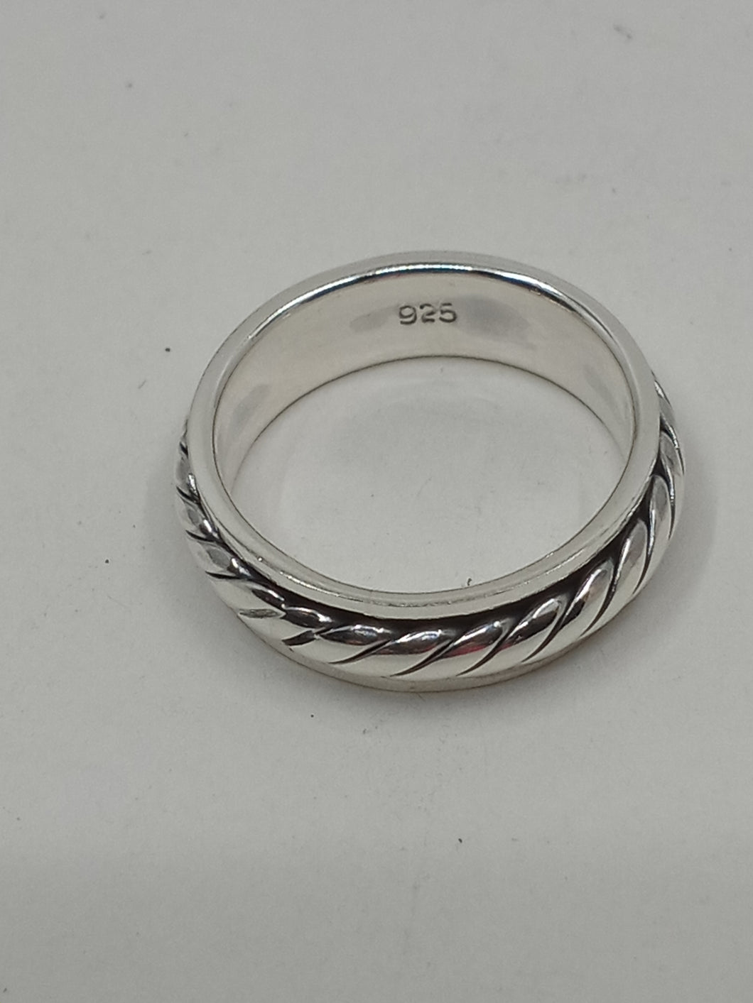 Style 49 Spinning Meditation Anxiety Ring .925 Sterling Silver